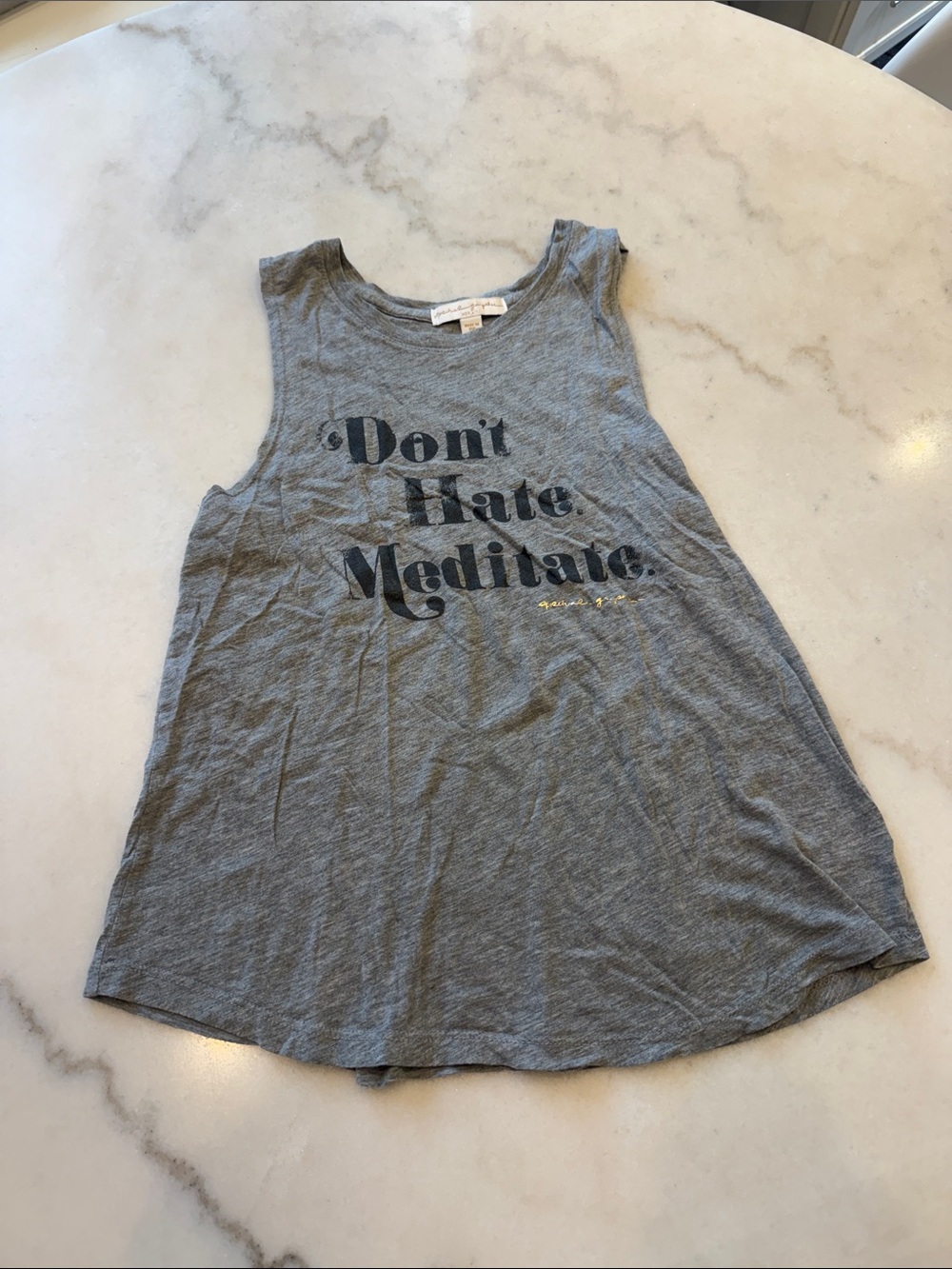 Spiritual Gangster Gray ‘Don’t Hate Meditate’ Muscle Tank